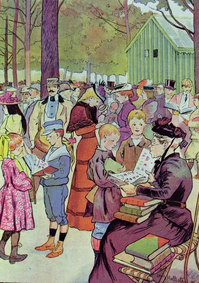 Stamps Market in Paris by Louis Malteste